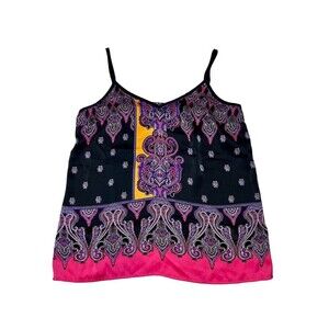 Express Y2K Style Paisley‎ Cami Women’s Large Colorful Adjustable Straps